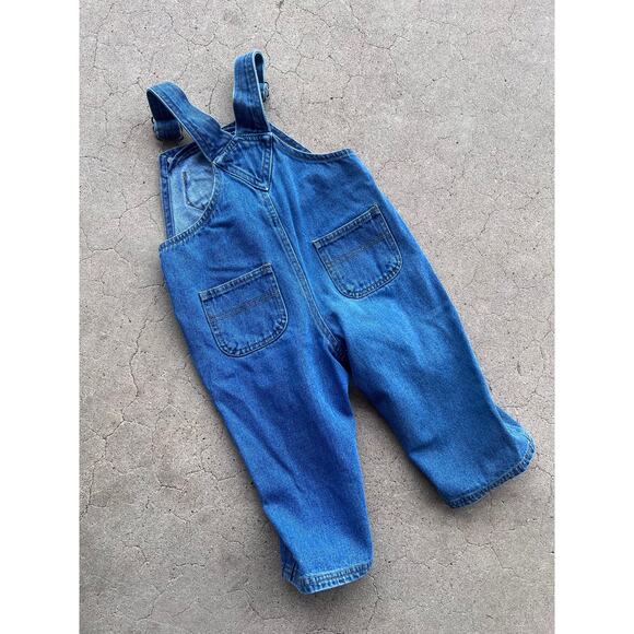 Vintage boys toddler denim overalls tractor farm size 24M - Picture 4 of 4